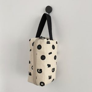 Ye language niche design letter printed bag woman personality versatile bag clutch bag large capacity pen bag storage bag