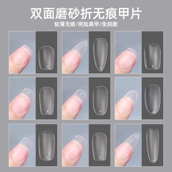 Hand-worn nail sheets for nail salons special short full scrub nail patches full and half patch wholesale nail patches - Image 2