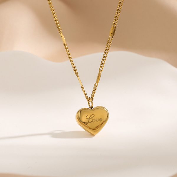 South Korea Dongdaemun fashion personality trend cute love necklace collarbone chain necklace Internet celebrity temperament necklace female wholesale