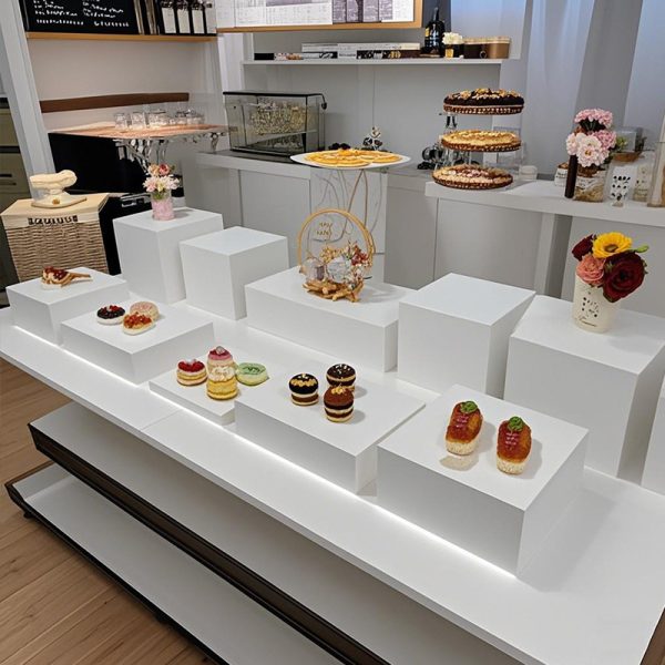 白色亚克力展示盒子立方体食品甜品有机玻璃道具展示盒空心亚克力 - Image 3